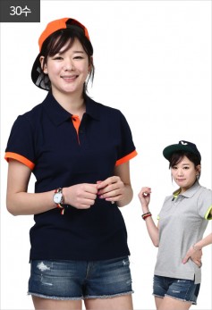 순면 40수 컬러포인트 카라티(연사PK)