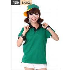 순면 40수 투배색 카라티